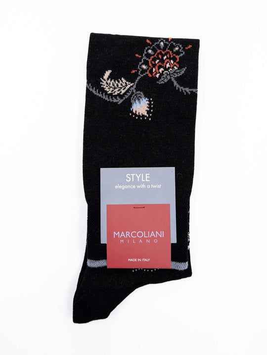 Marcoliani Milano Style-Socken aus schwarzer Pima-Baumwolle