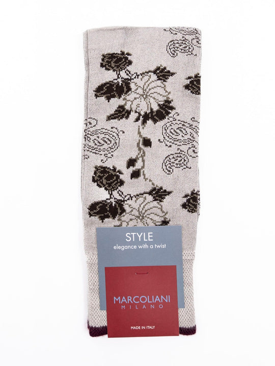 Marcoliani Milano Style-Socken aus Sandfarbenem Modal und Kaschmir