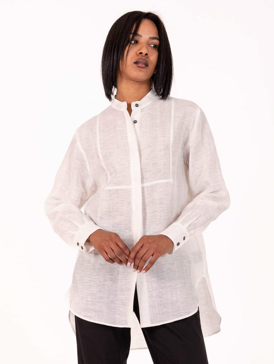 Camicia Alessia Santi in Lino Bianca
