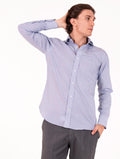 Camicia Caliban in Cotone a Righe Bianco e Blu
