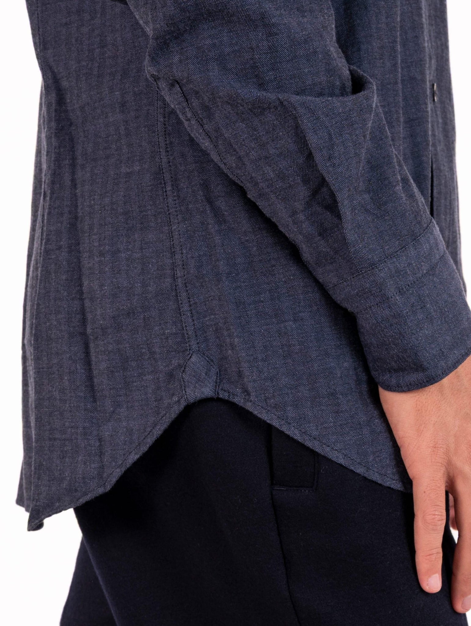 Camicia Caliban in Tencel, Cotone e Lana Chambray