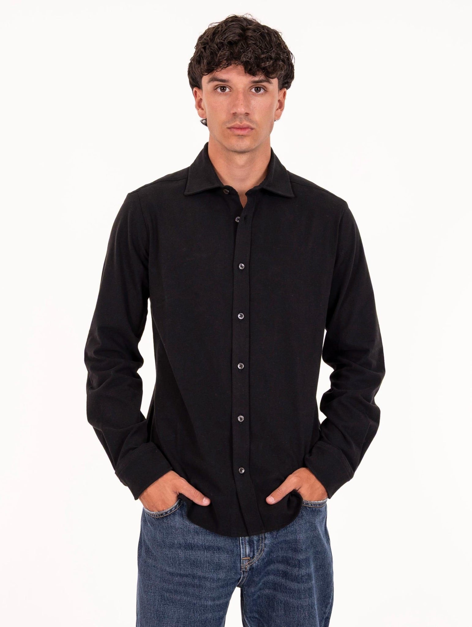 Camicia Circolo 1901 in Jersey Nero