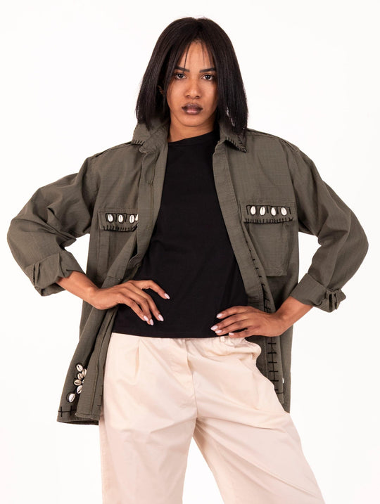 Camicia Conchiglie Front Street Militare