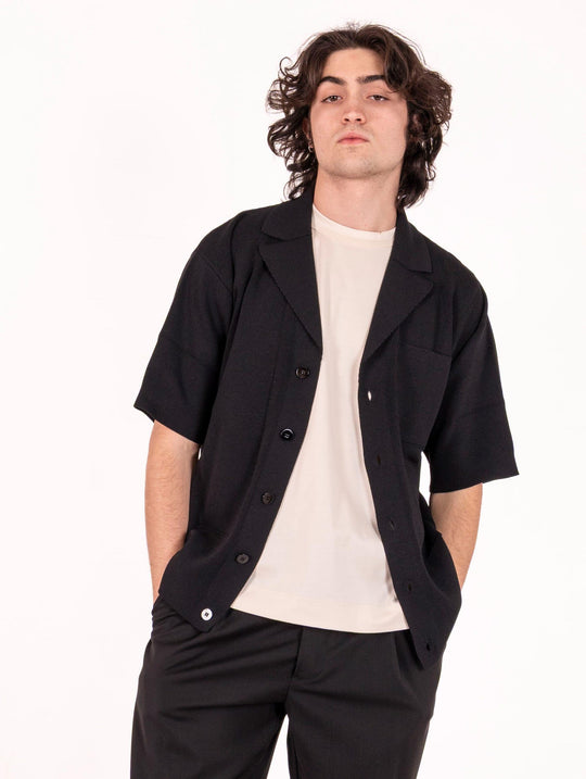 Camicia Daniele Fiesoli in maglia di Cotone Nera