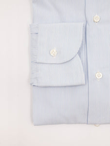 Camicia Four Stroke in Cotone a Righe Bianca e Azzurra