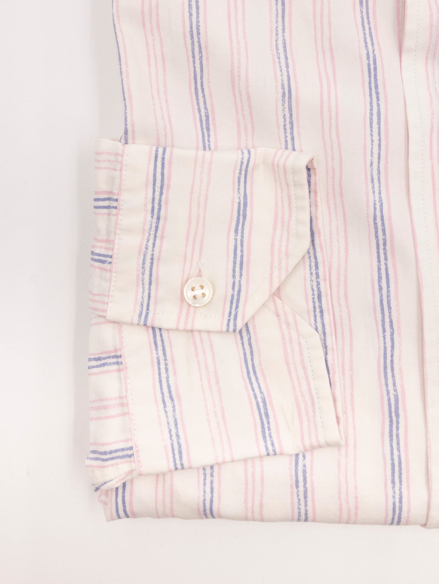 Camicia Orian in Cotone Fantasia a Righe Viola e Rosa