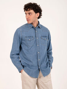 Camicia Roy Roger's Martin in Cotone Denim Medio