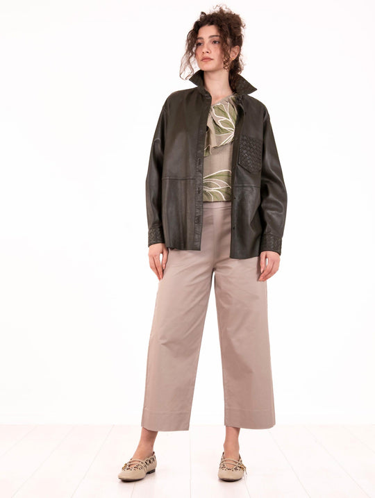 Camicia The Jackie Leather in Pelle Agave