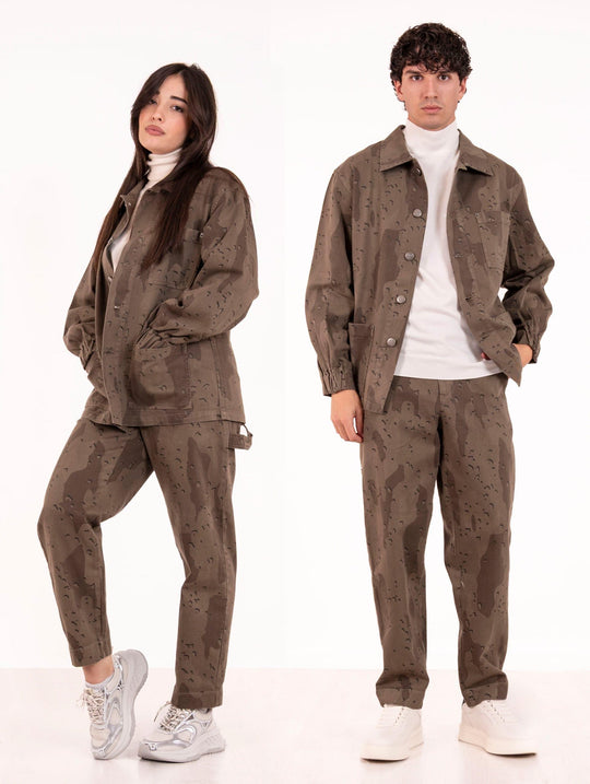 Camicia Unisex Maison Crazy Worker in Cotone Desert