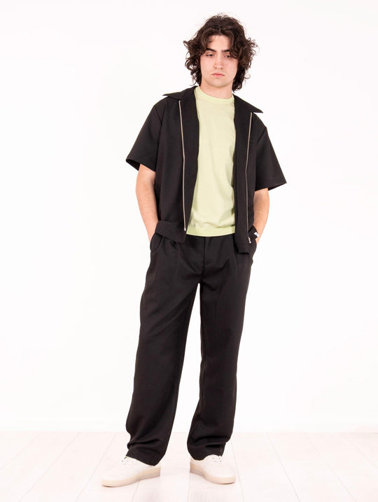 Camicia Woc in Misto Viscosa Nera