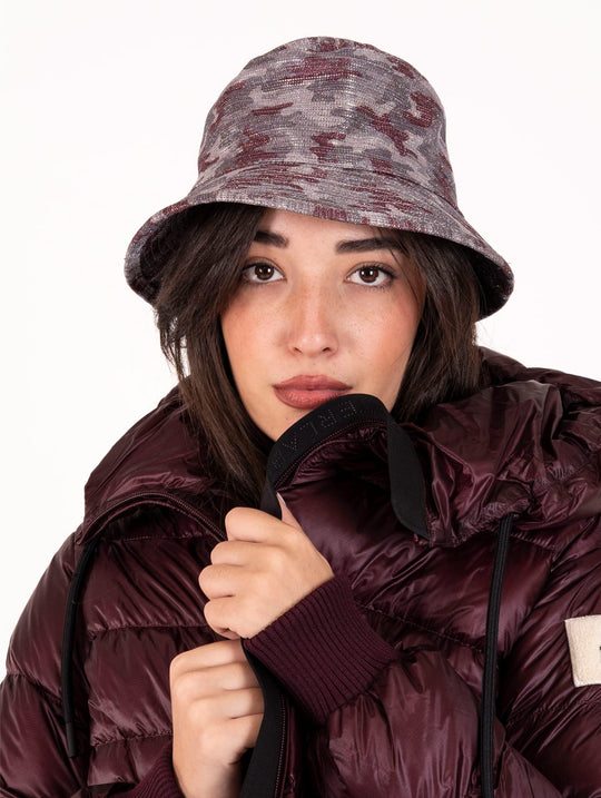 Cappello L'aura Mimetico Bordeaux