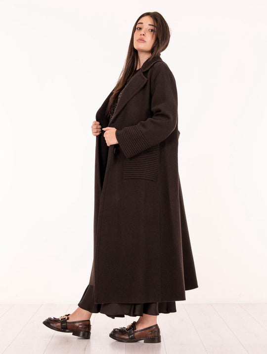 Cappotto D.Exterior in Lana e Cachemire Marrone