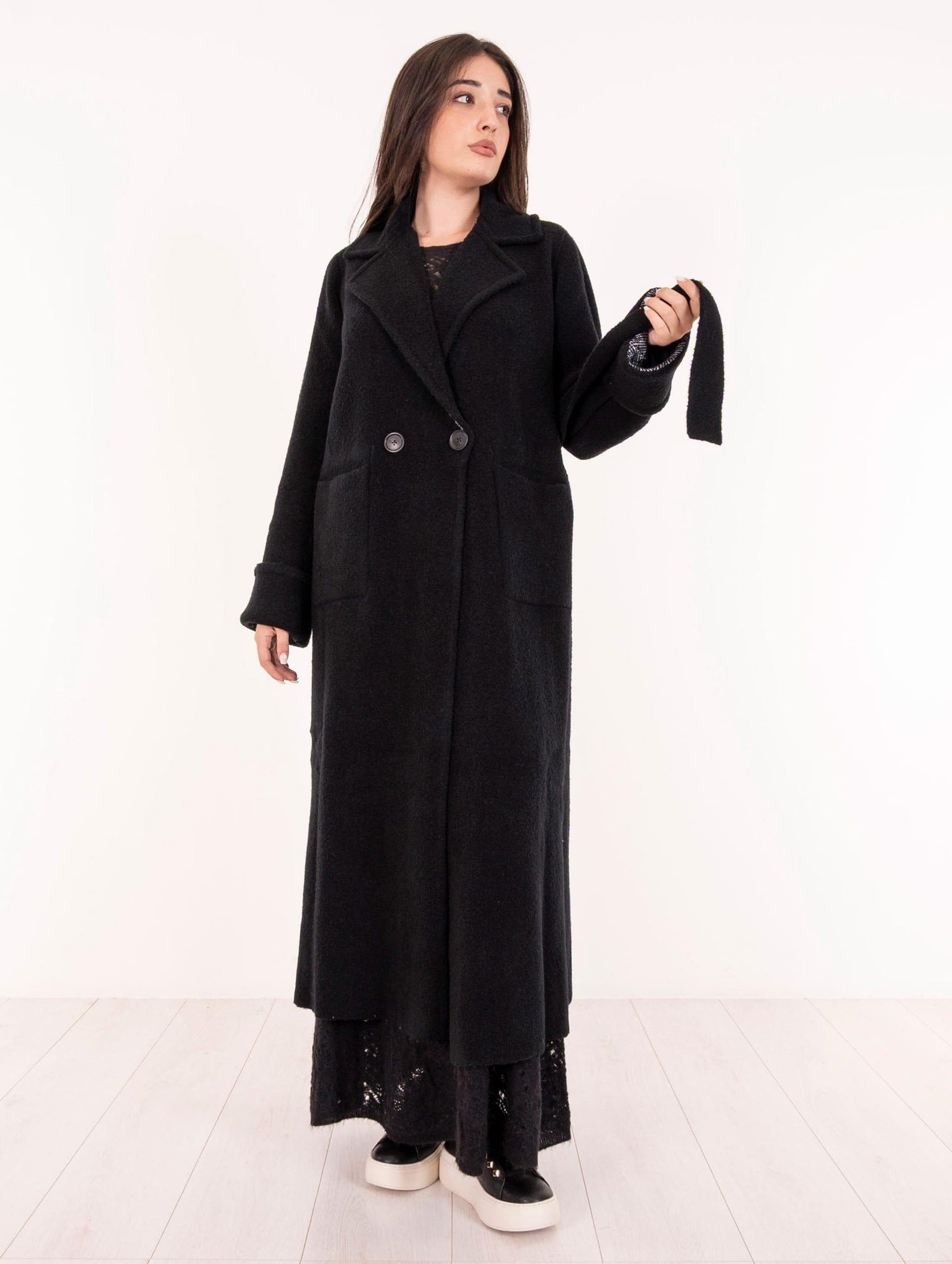 Cappotto D.Exterior Soft Bouclè Nero e Bianco