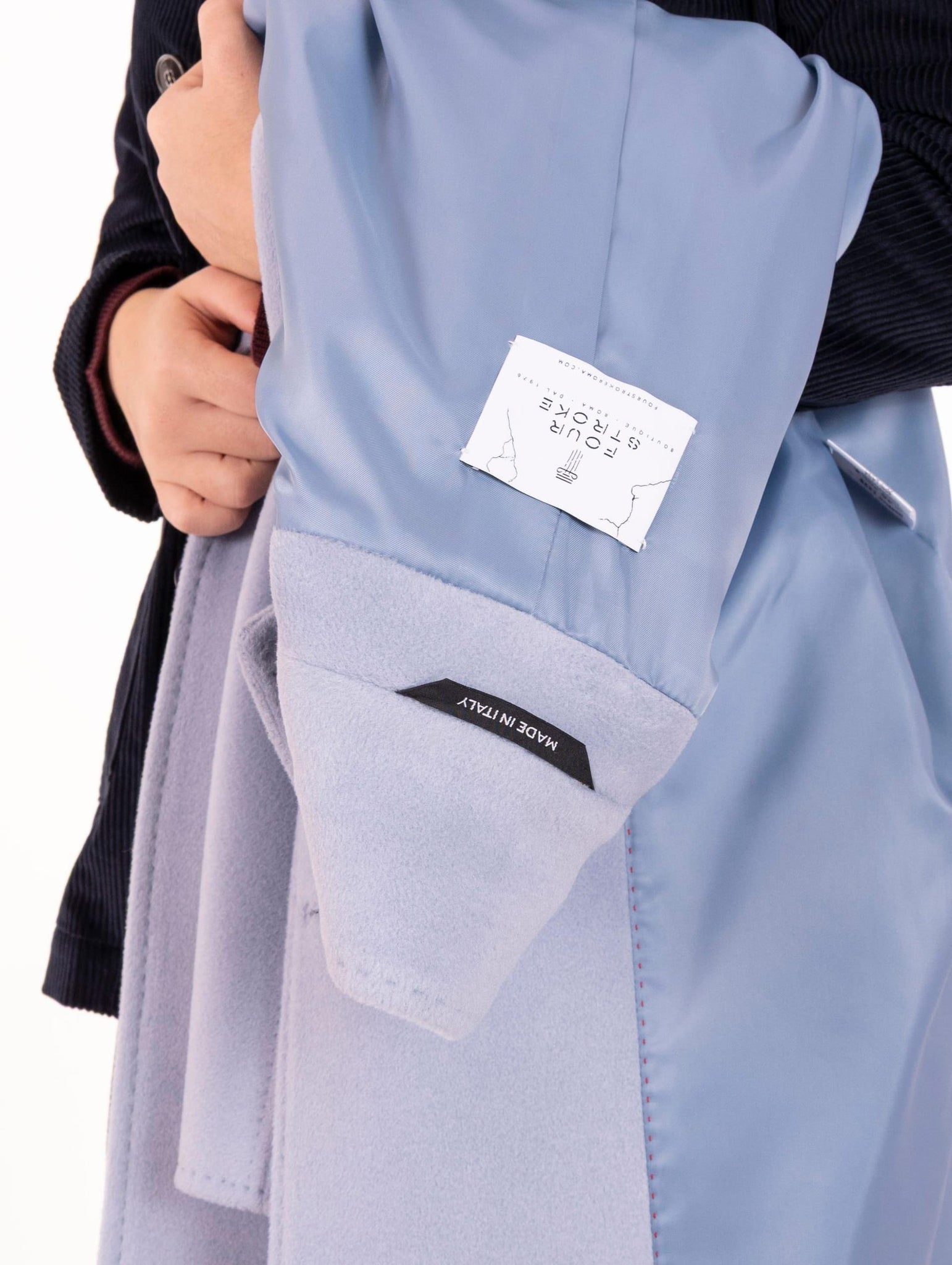 Cappotto Doppiopetto Fourstroke  in Lana e Viscosa Nuvola