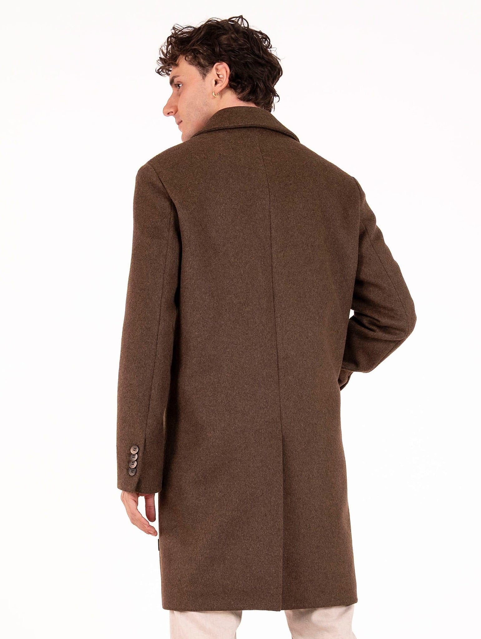 Cappotto Maximel AT.P.CO. in Misto Lana Cacao