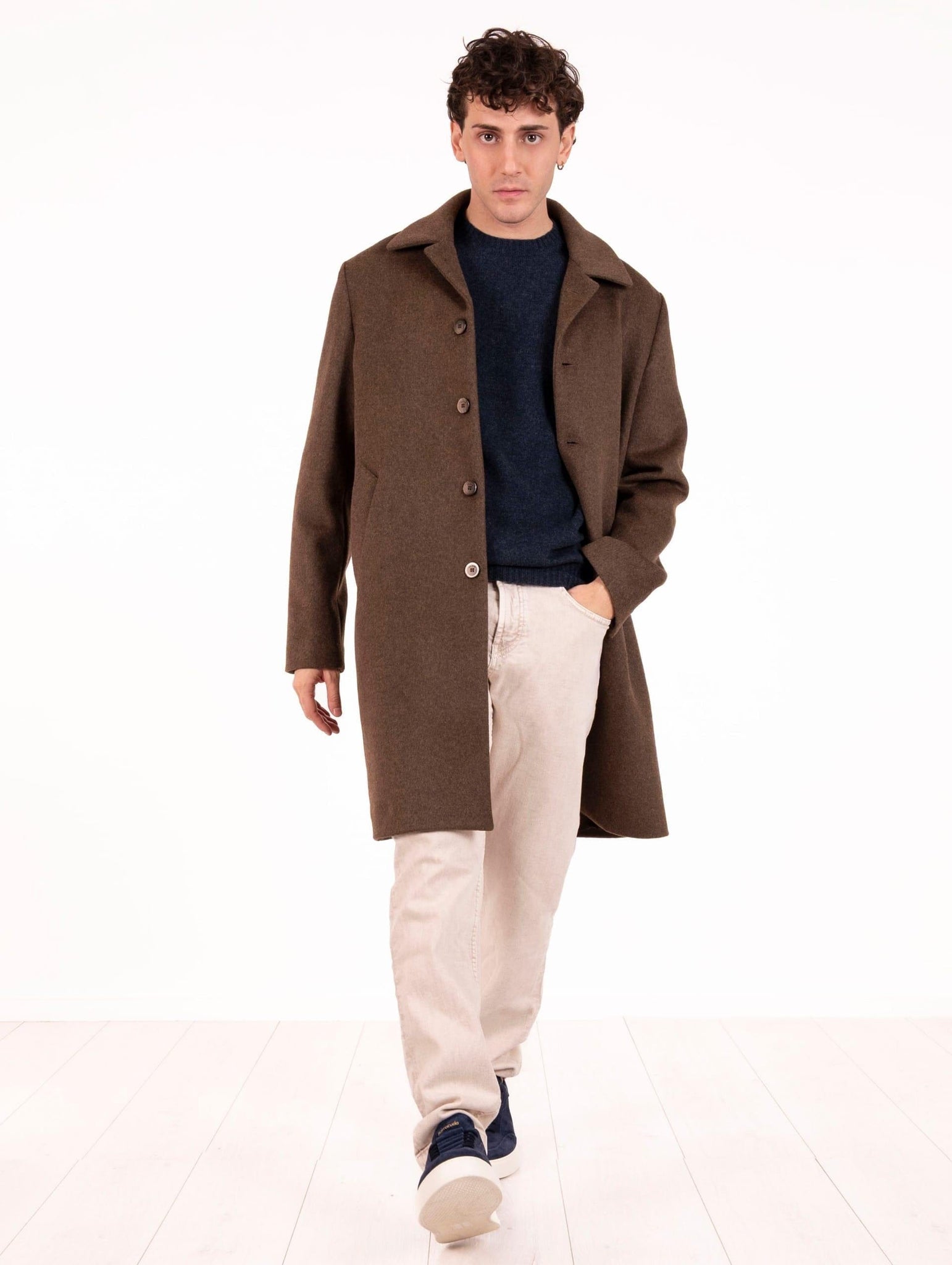 Cappotto Maximel AT.P.CO. in Misto Lana Cacao