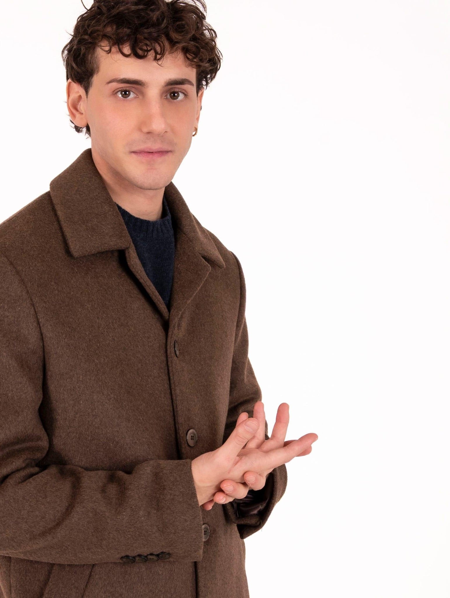 Cappotto Maximel AT.P.CO. in Misto Lana Cacao