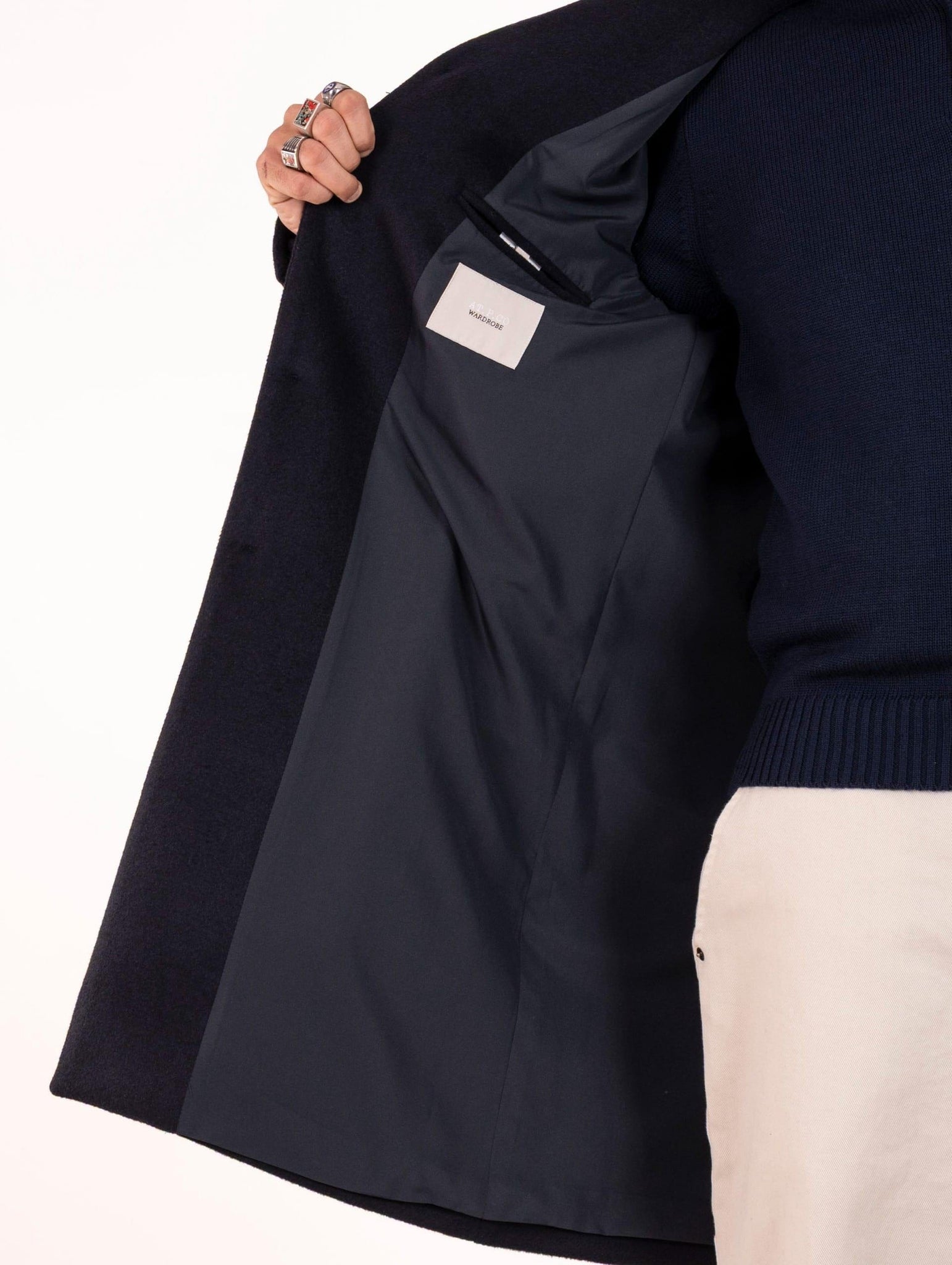 Cappotto Maximel AT.P.CO. in Misto Lana Navy