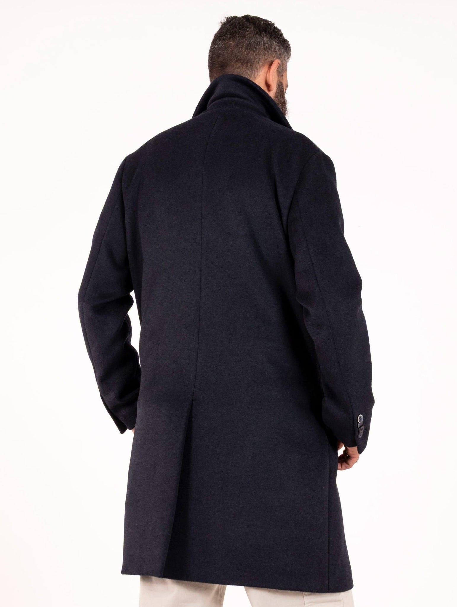 Cappotto Maximel AT.P.CO. in Misto Lana Navy