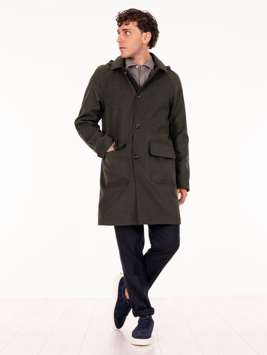 Cappotto Reversibile Cusna Kired con Cappuccio Verde Blu