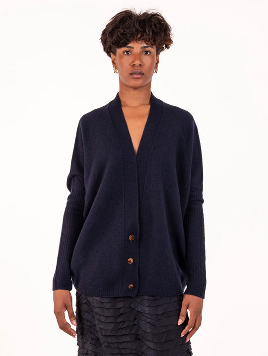 Cardigan Alysi in Cachemire Notte