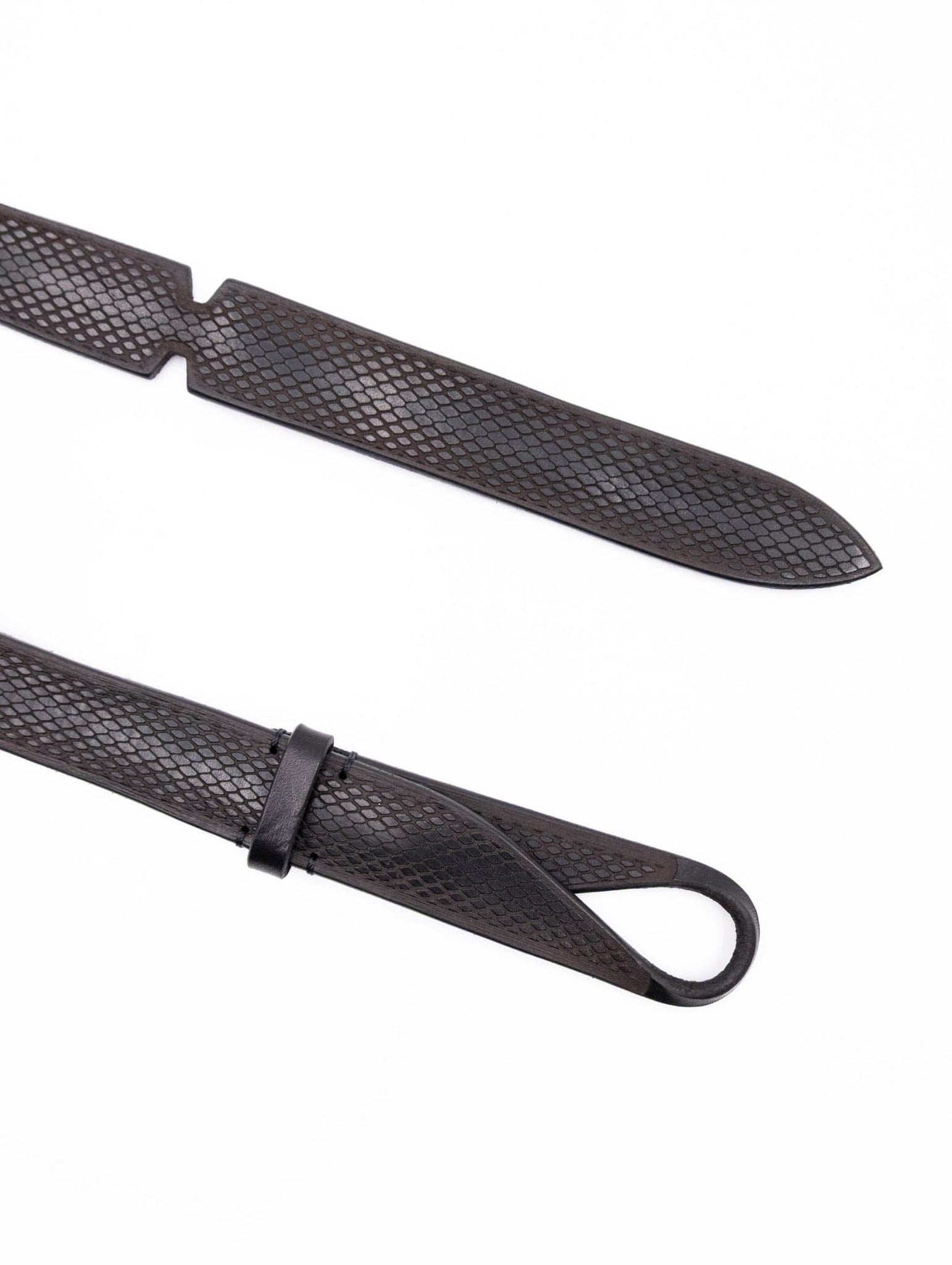 Cintura Nobuckle Orciani in Pelle Bull Soft Nero