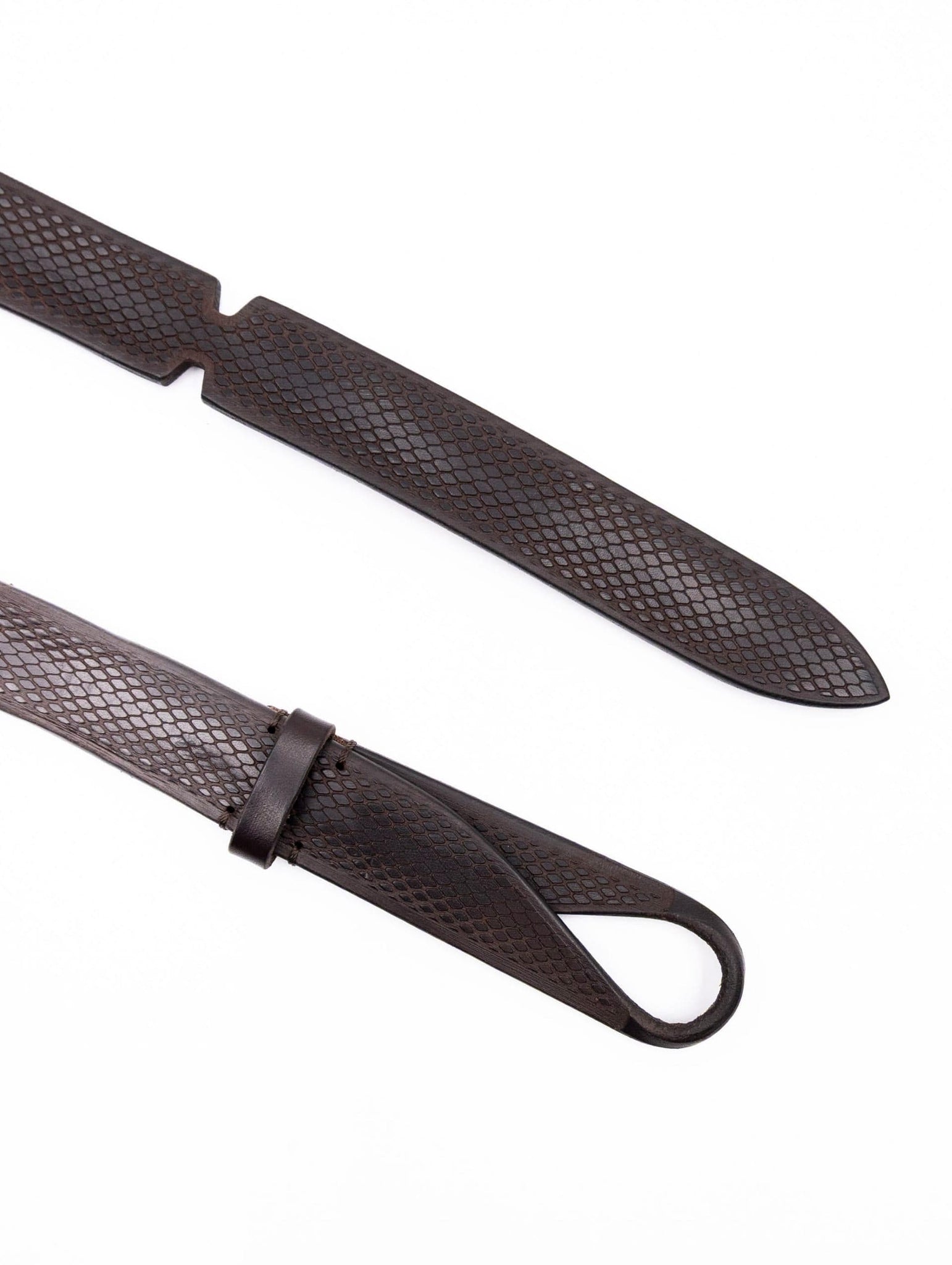 Cintura Nobuckle Orciani in Pelle Bull Soft Testa di Moro