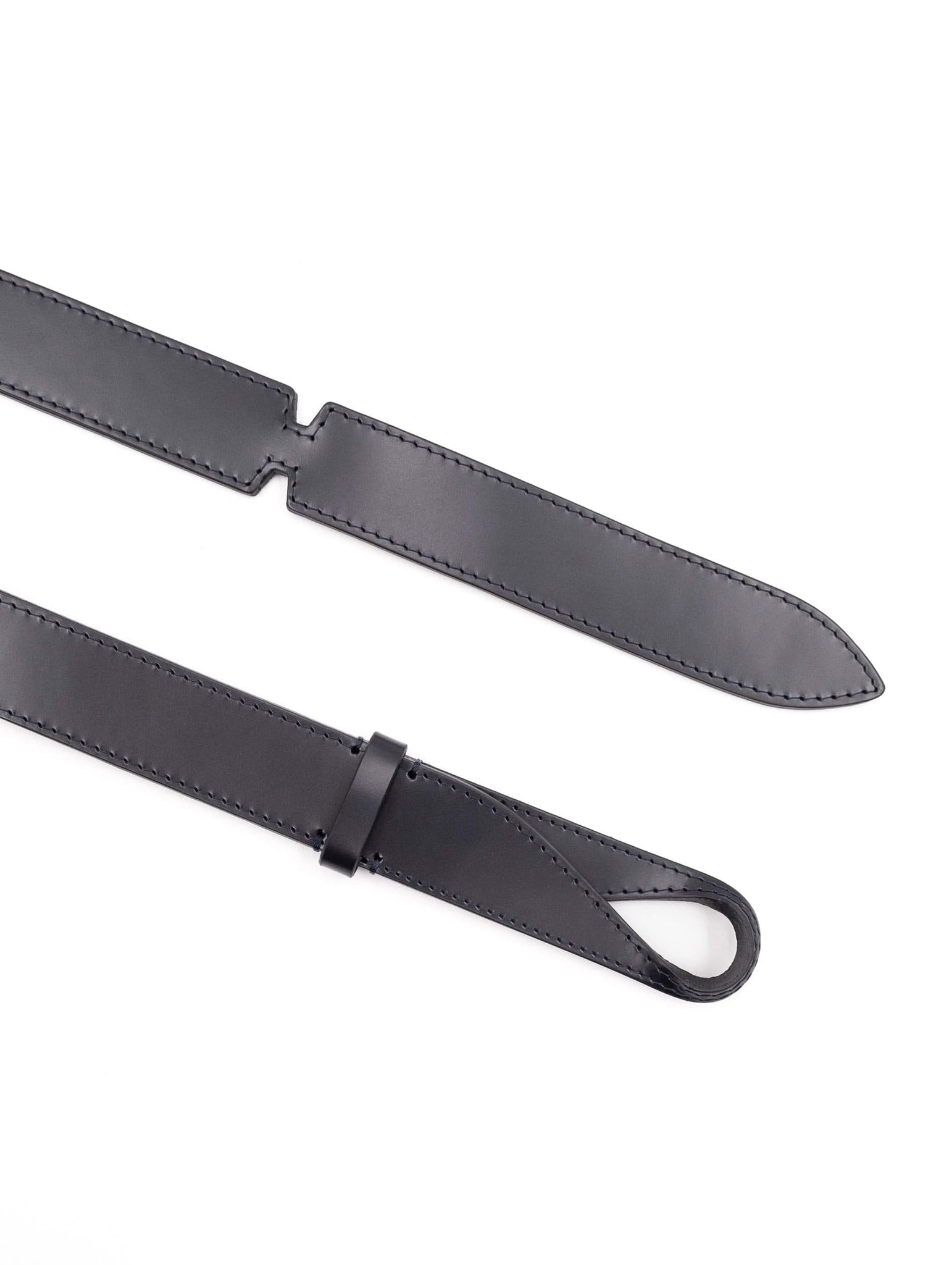 Cintura Nobuckle Orciani in Pelle Calf Oceano