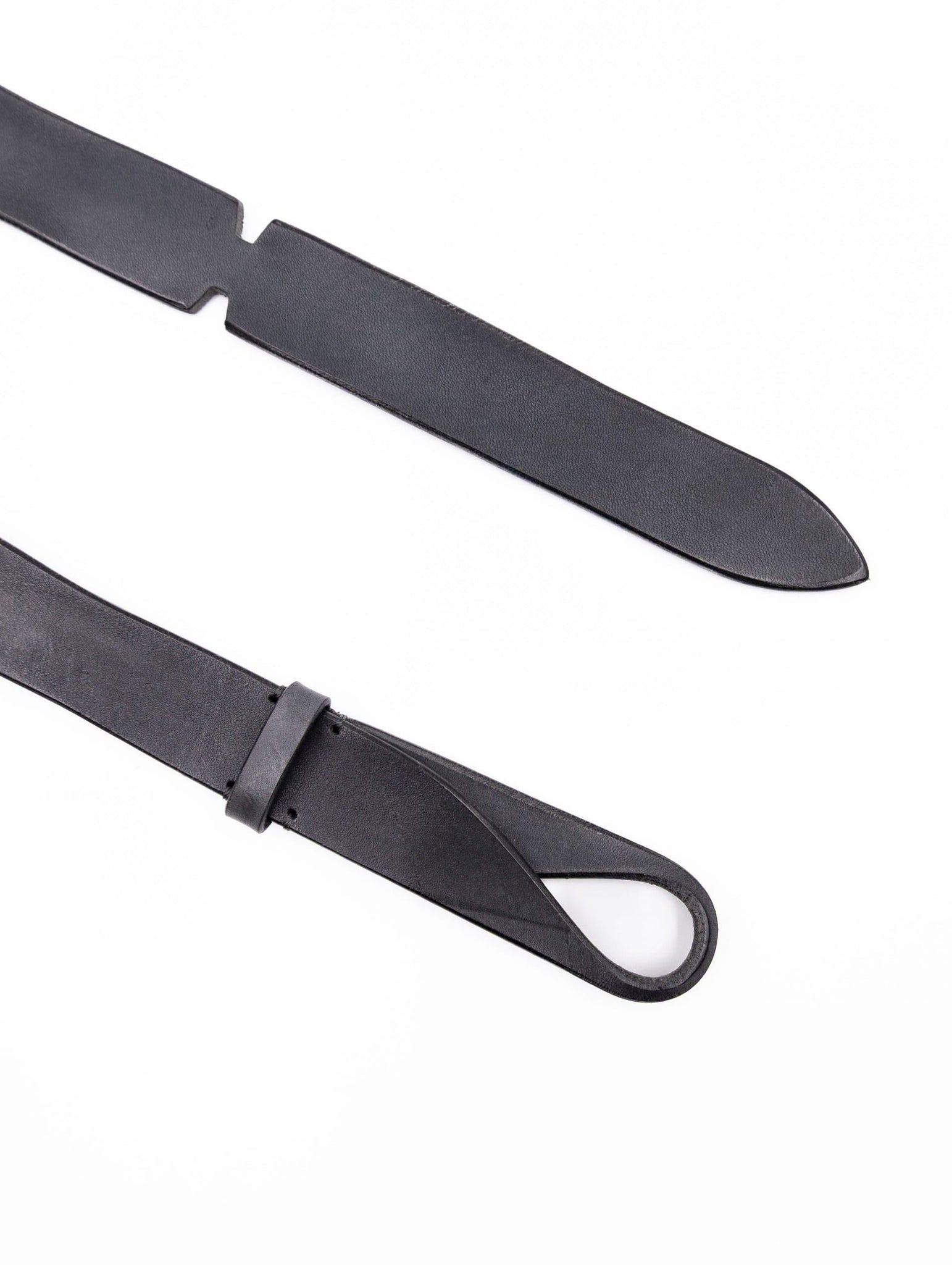 Cintura Nobuckle Orciani in Pelle Dive Grigio