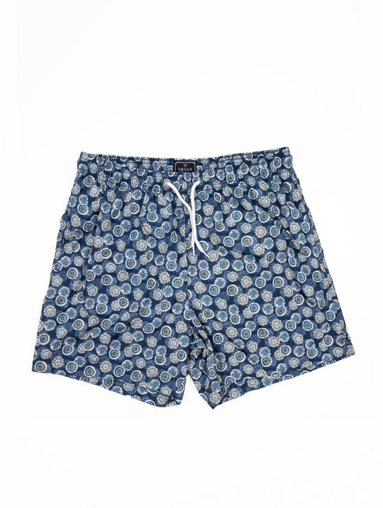 Costume Orian Fantasia Floreale Blu e Panna