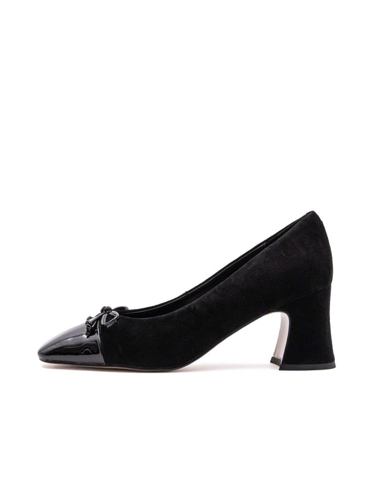 Decolletè Molly Emanuelle Vee in Suede Nero