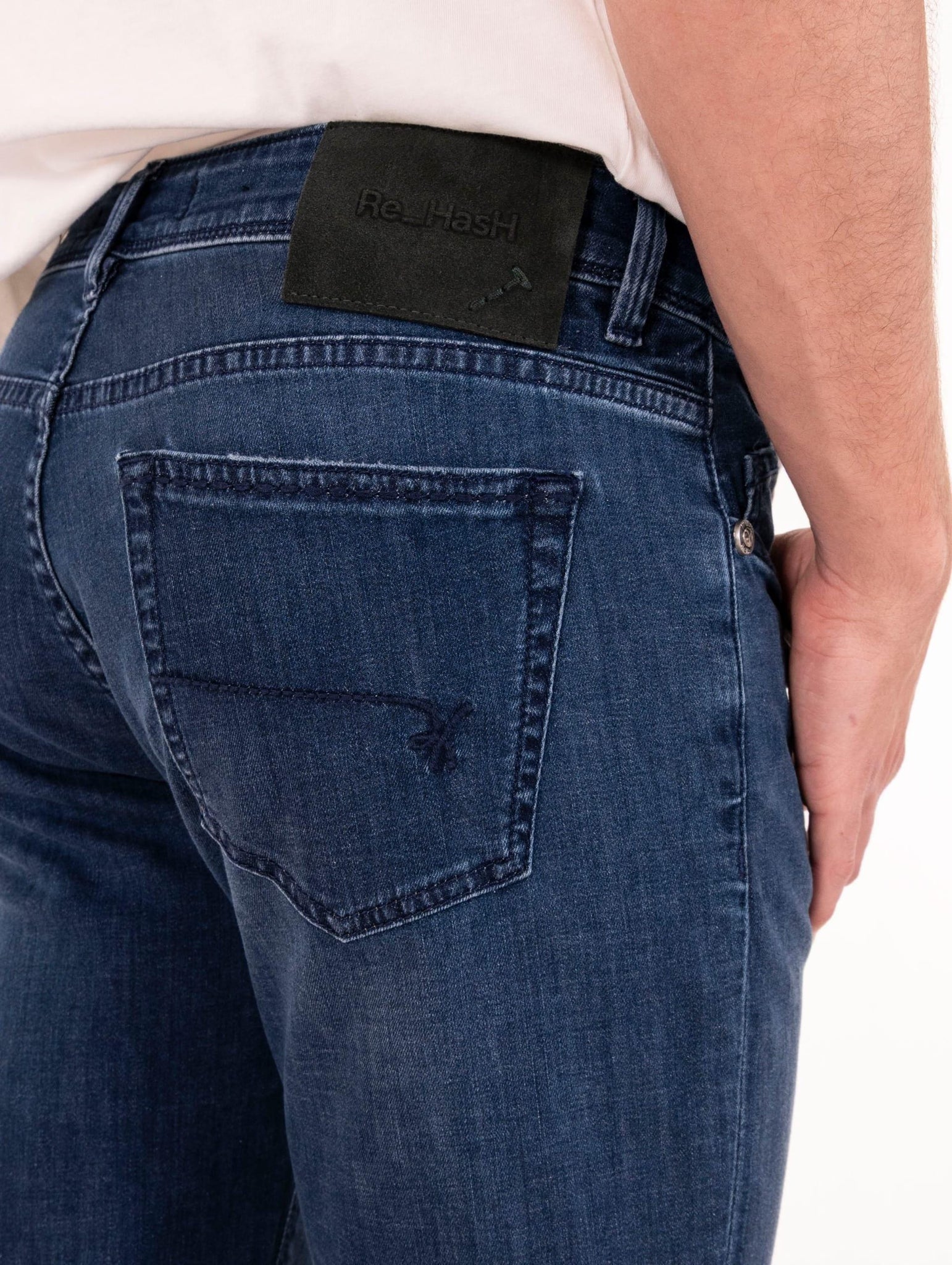 Denim Re-Hash in Cotone Denim Scuro