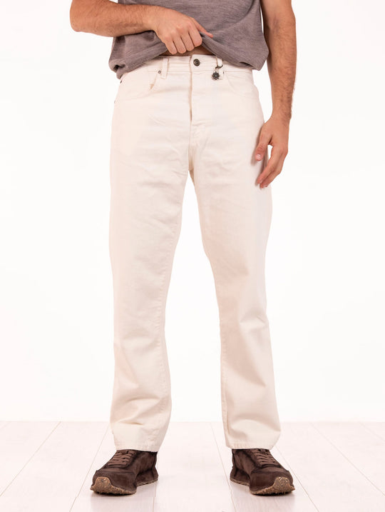 Denim Telacruda in Cotone Burro