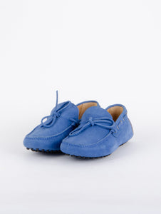 Driving Shoe Il Campago in Suede Blu Elettrico