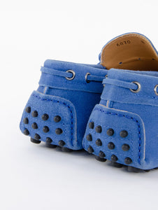 Driving Shoe Il Campago in Suede Blu Elettrico