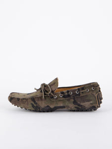 Driving Shoe Il Campago in Suede Camouflage