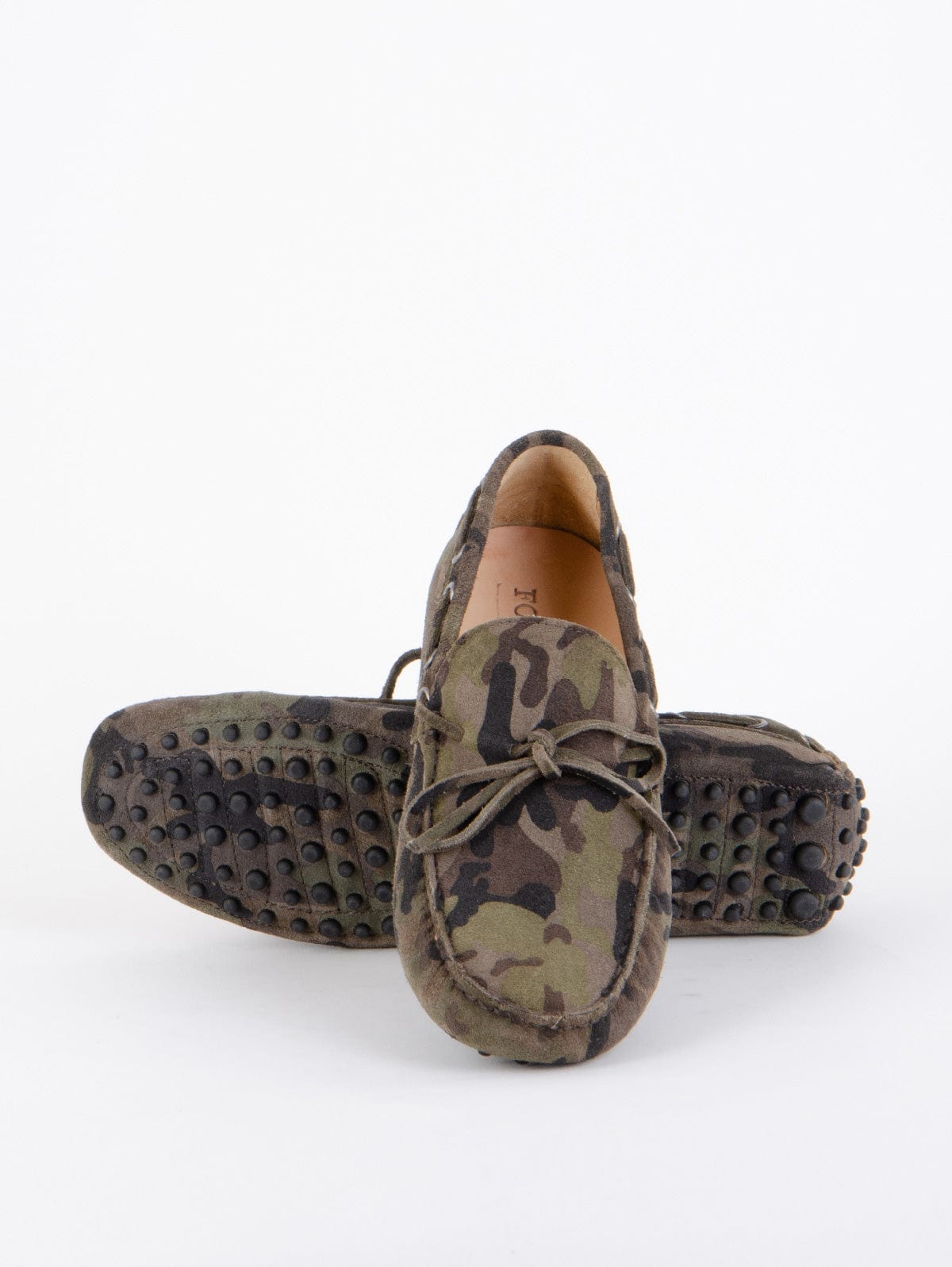 Driving Shoe Il Campago in Suede Camouflage