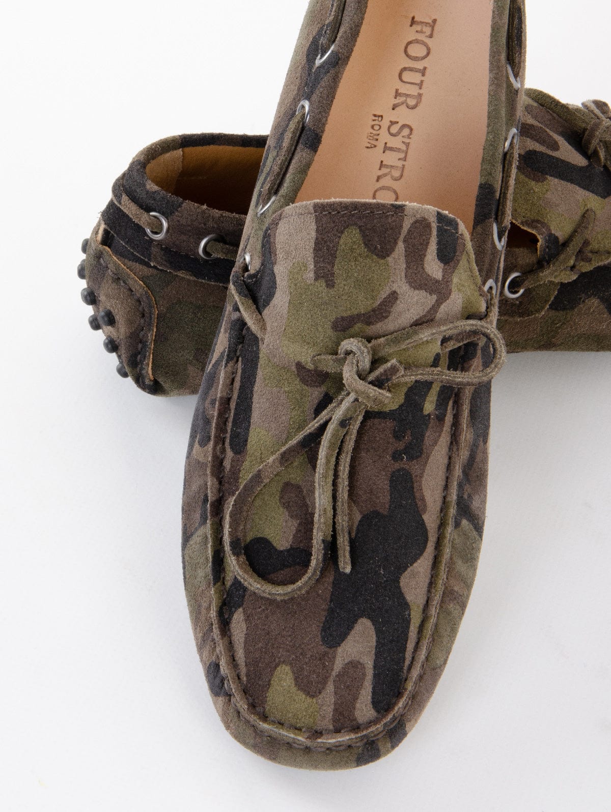 Driving Shoe Il Campago in Suede Camouflage