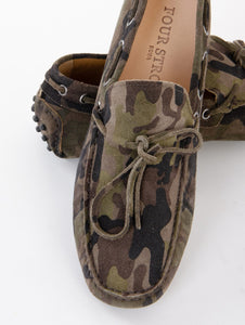 Driving Shoe Il Campago in Suede Camouflage