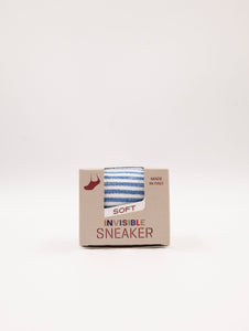 Fantasmini Marcoliani Invisible Sneaker in Cotone a Righe Bianco e Blu