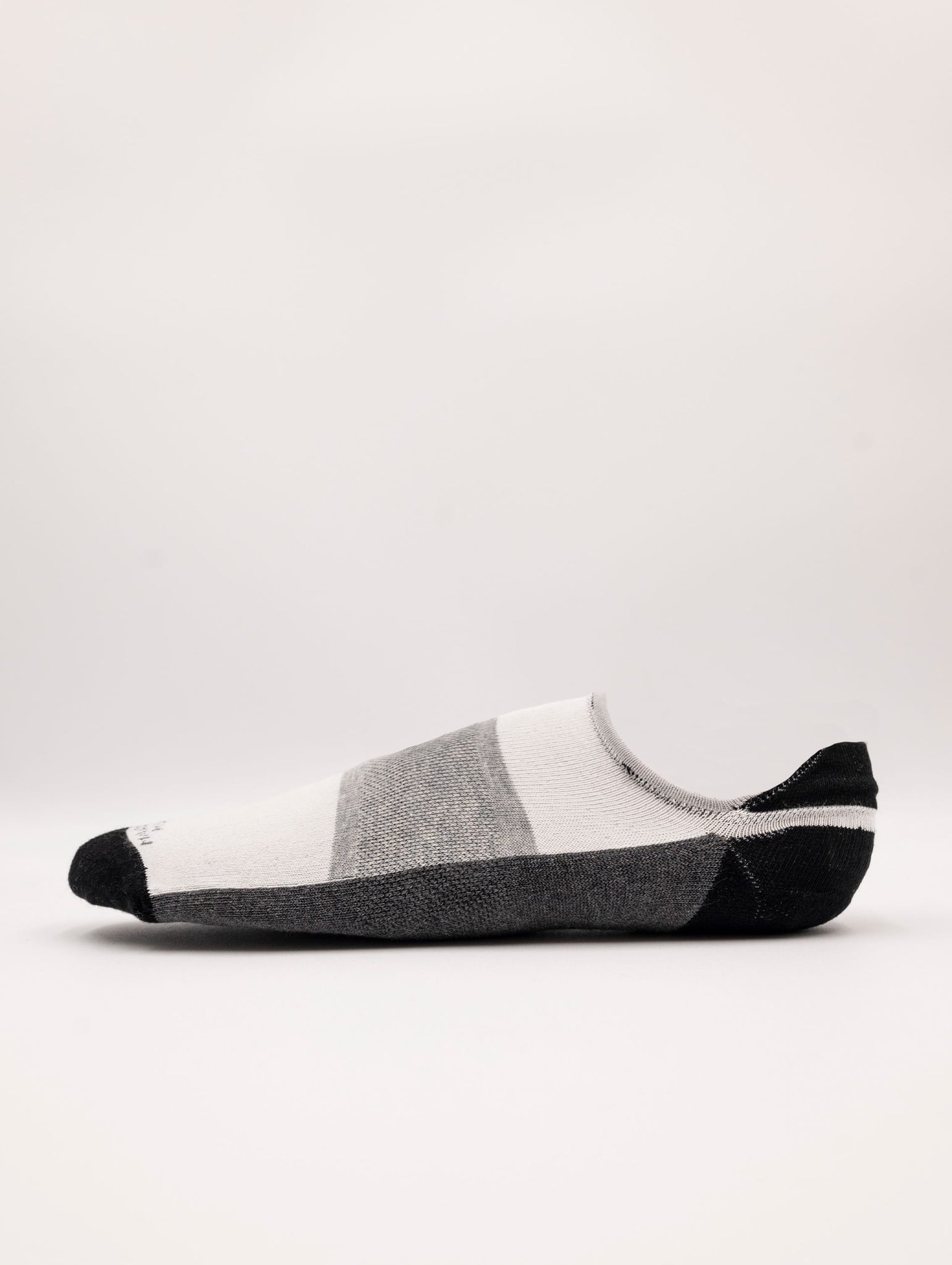 Fantasmini Marcoliani Invisible Sneaker in Cotone Nero, Grigio e Bianco