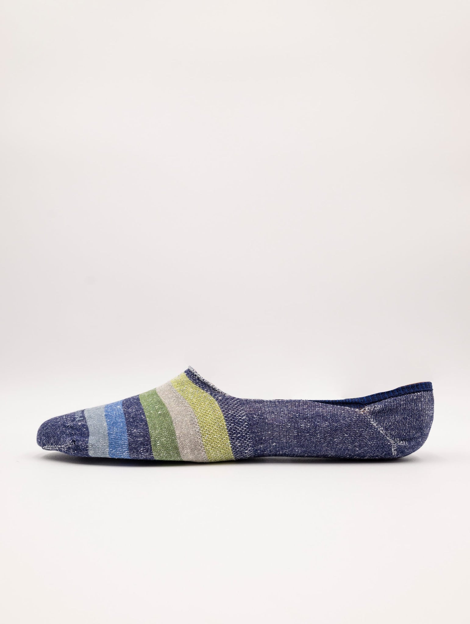 Fantasmini Marcoliani Invisible Touch in Cotone a Righe Denim e Verde