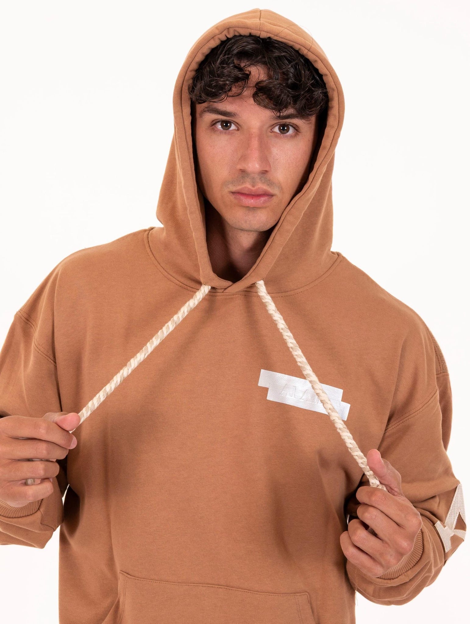 Felpa Ahlw Court Al Ain in Cotone e Cashmere Cammello