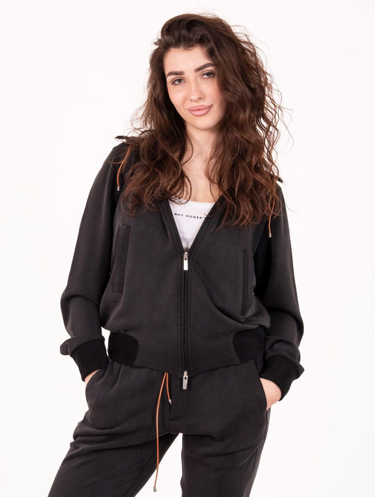 Sweatshirt Chic Devore aus schwarzer Viskose