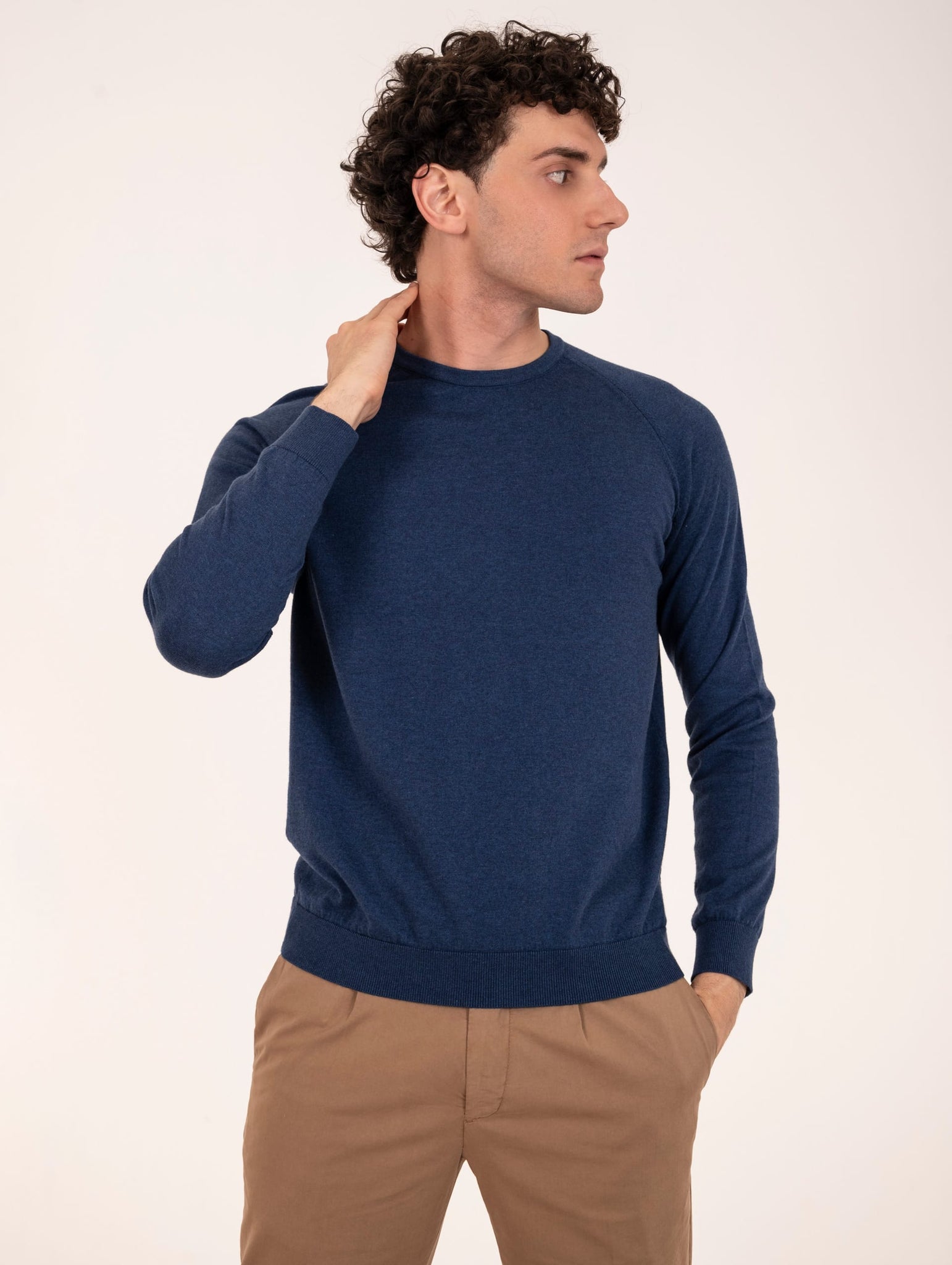 Felpa H953 in Cotone e Cashmere Jeans