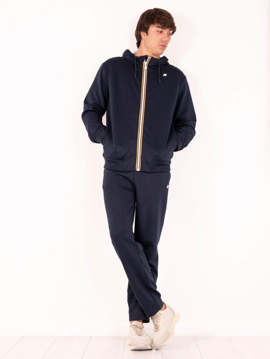 Felpa Rainer K-Way in Scuba Blu