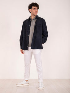 Field Jacket Gallotti Icon in Camoscio Blu