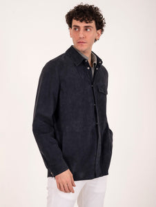 Field Jacket Gallotti Icon in Camoscio Blu