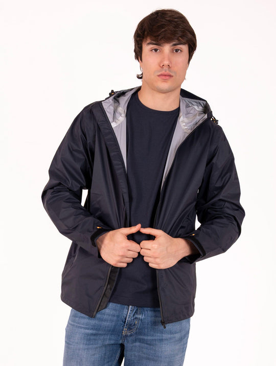 Giacca Charmain K-Way in Tessuto Ripstop Blu