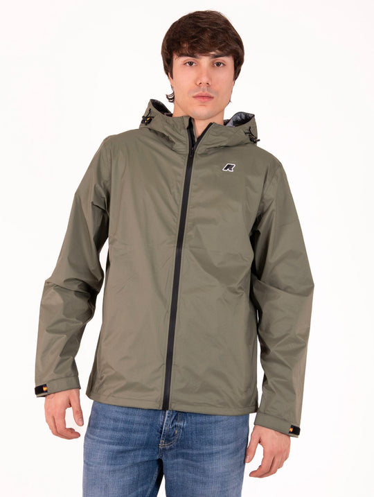 Giacca Charmain K-Way in Tessuto Ripstop Verde